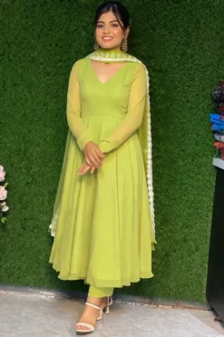 Women’s Anarkali Kurti Set – Elegant Flared Dress with Dupatta