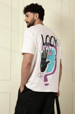 Men’s White Oversized Graphic T-Shirt
